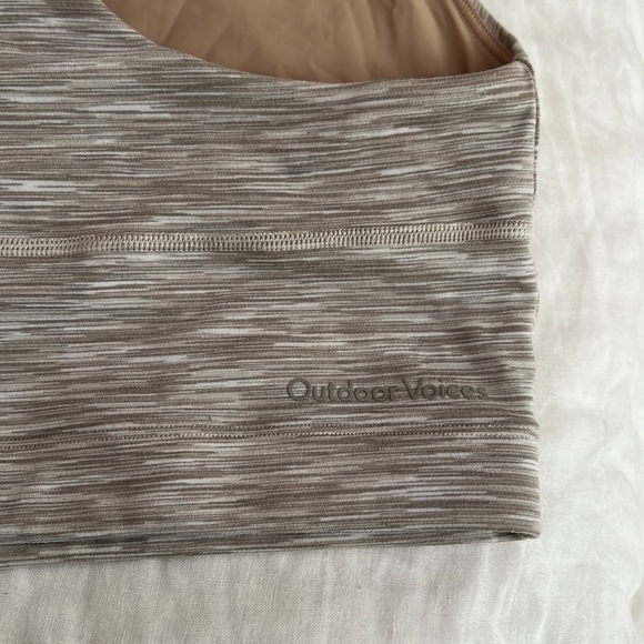 Outdoor Voices Flow Crop Top in Oatmeal - Picture 3 of 4